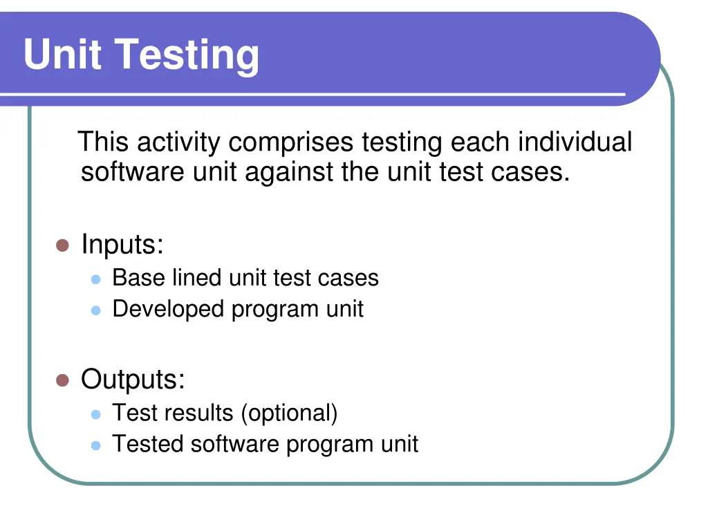unit testing