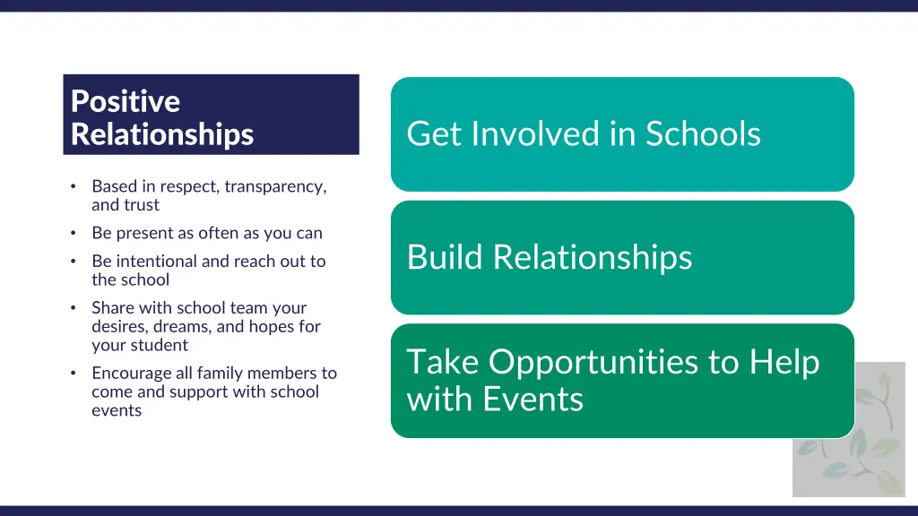 positive relationships