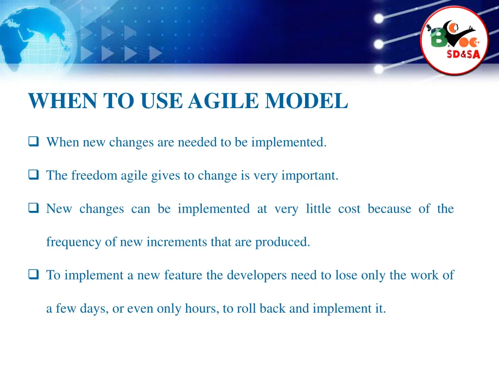 when to use agile model