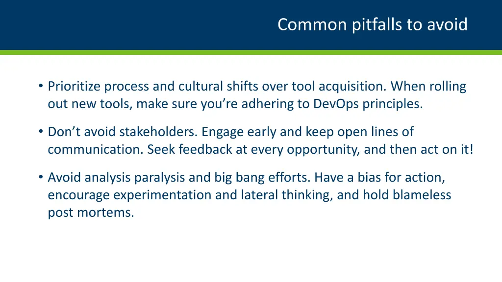 common pitfalls to avoid