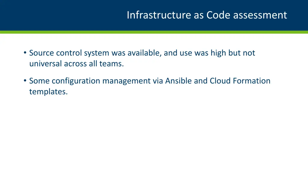 infrastructure as code assessment