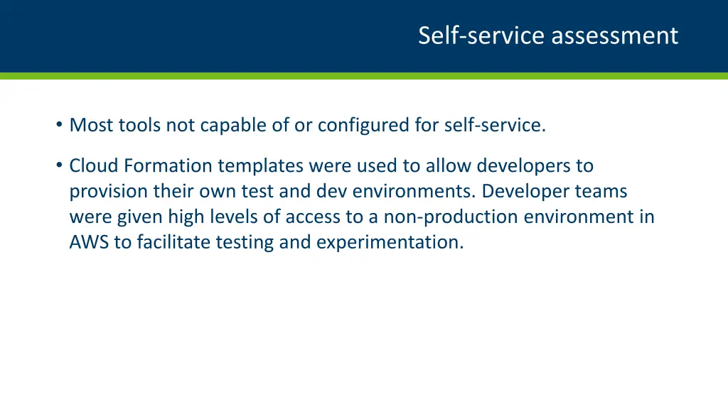 self service assessment