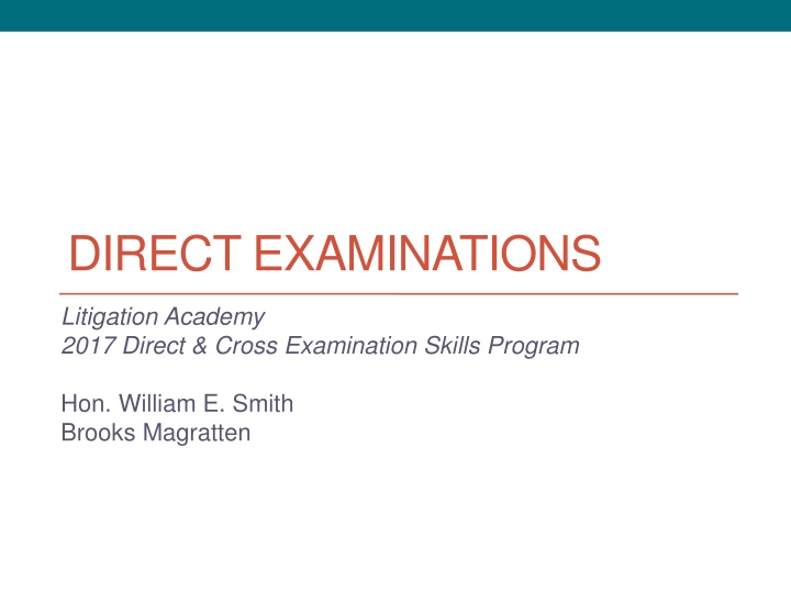 direct examinations