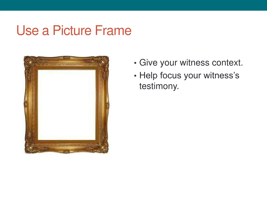 use a picture frame