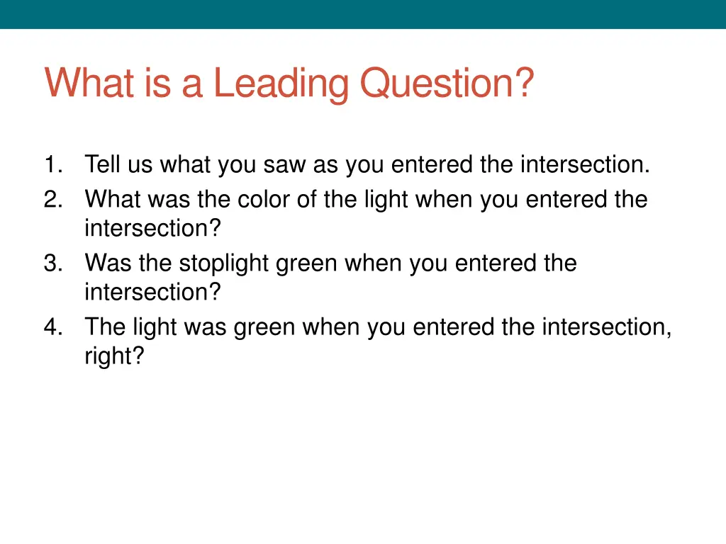 what is a leading question 1