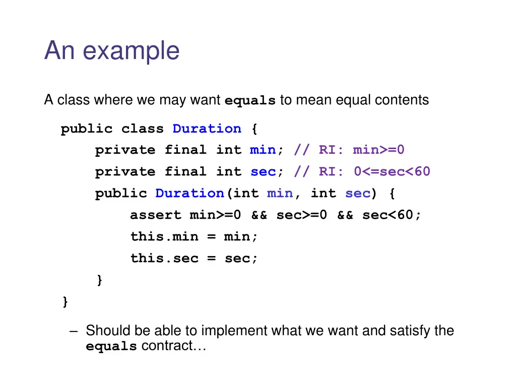 an example