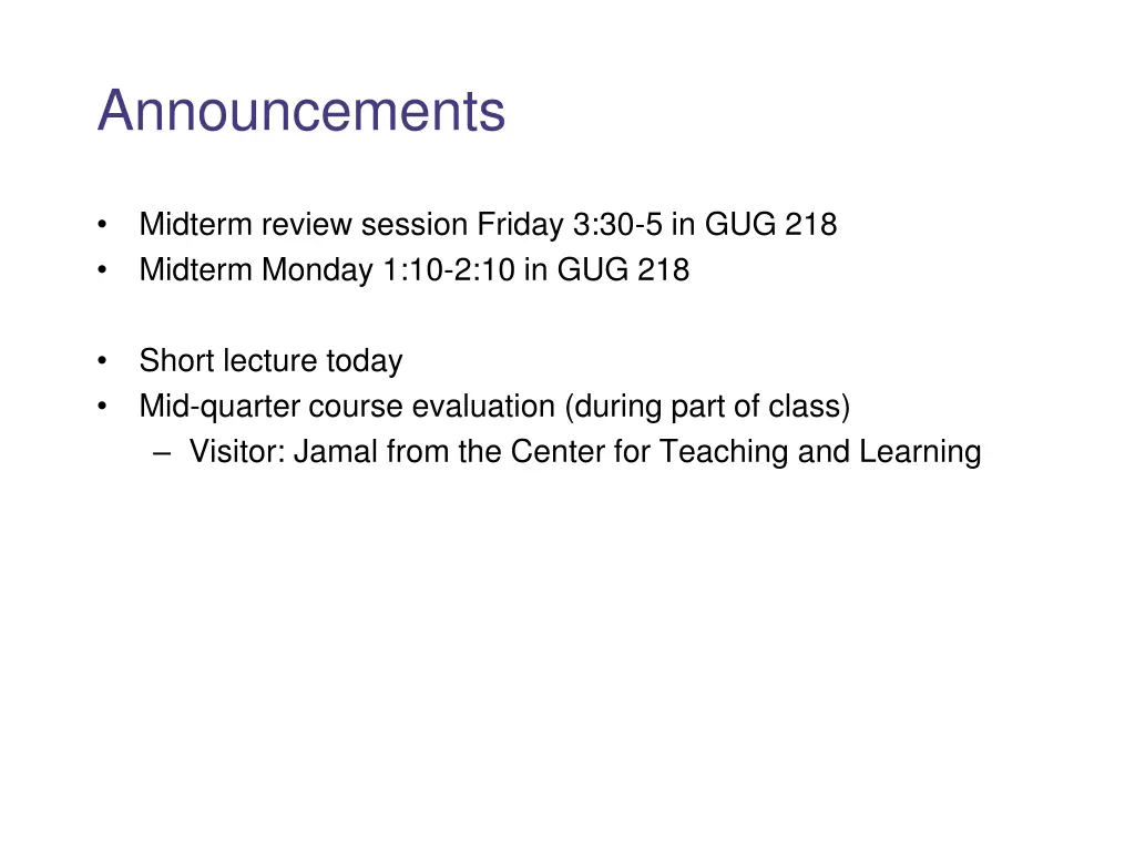 announcements 5