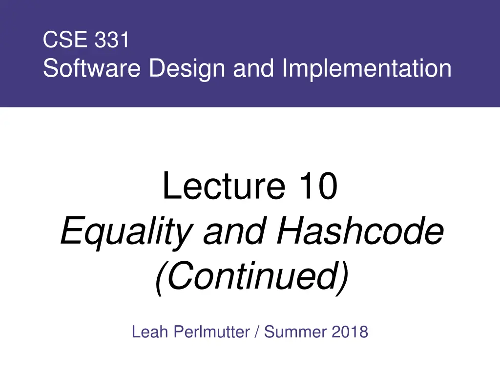 cse 331 software design and implementation 1