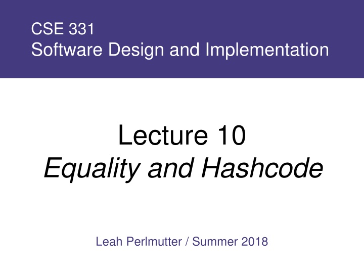 cse 331 software design and implementation