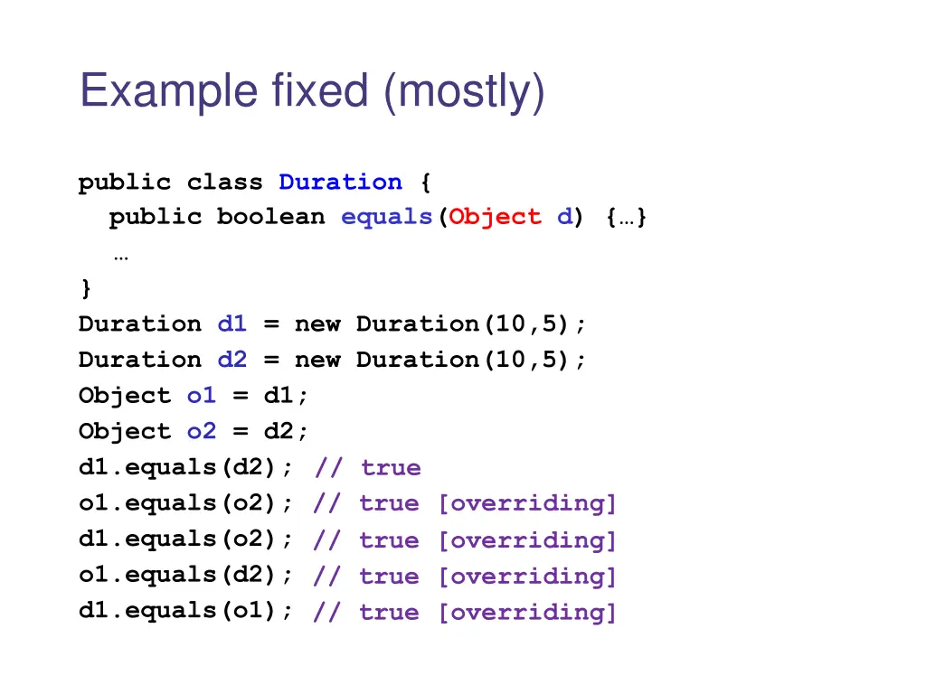 example fixed mostly