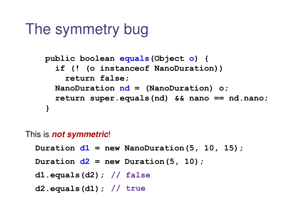 the symmetry bug