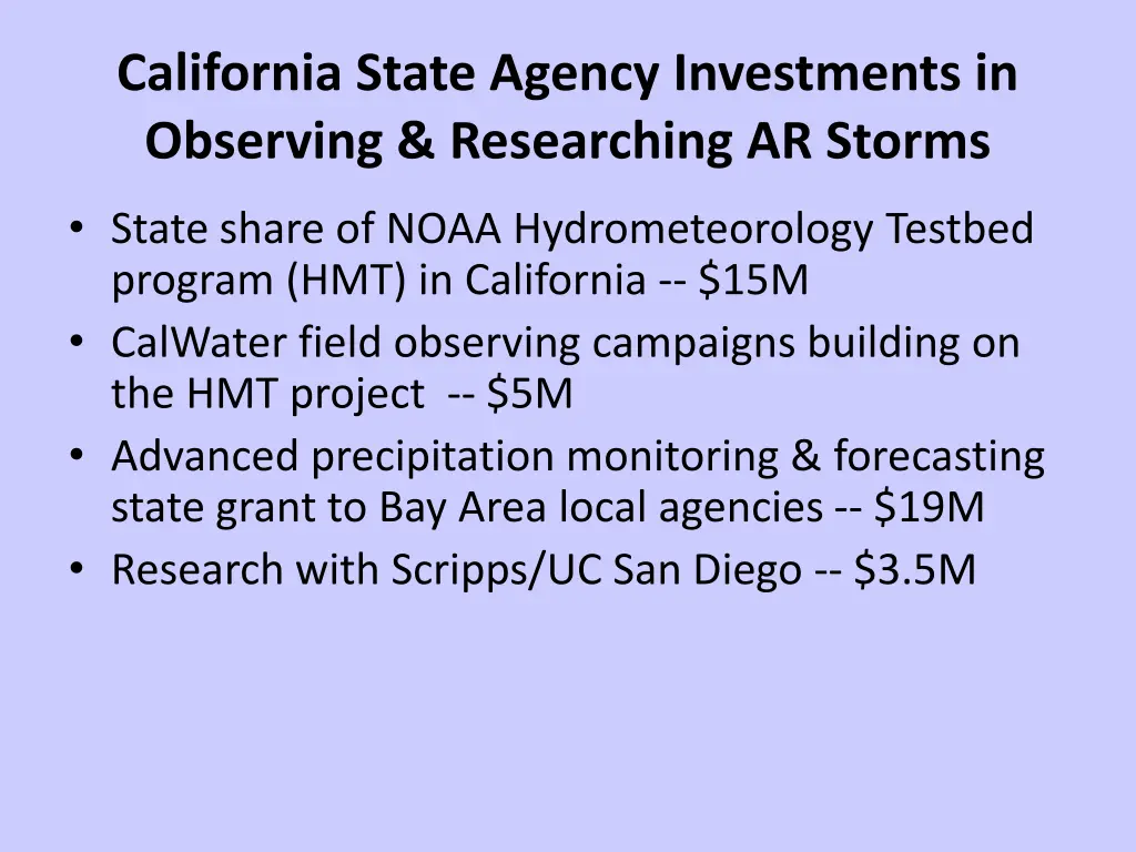 california state agency investments in observing