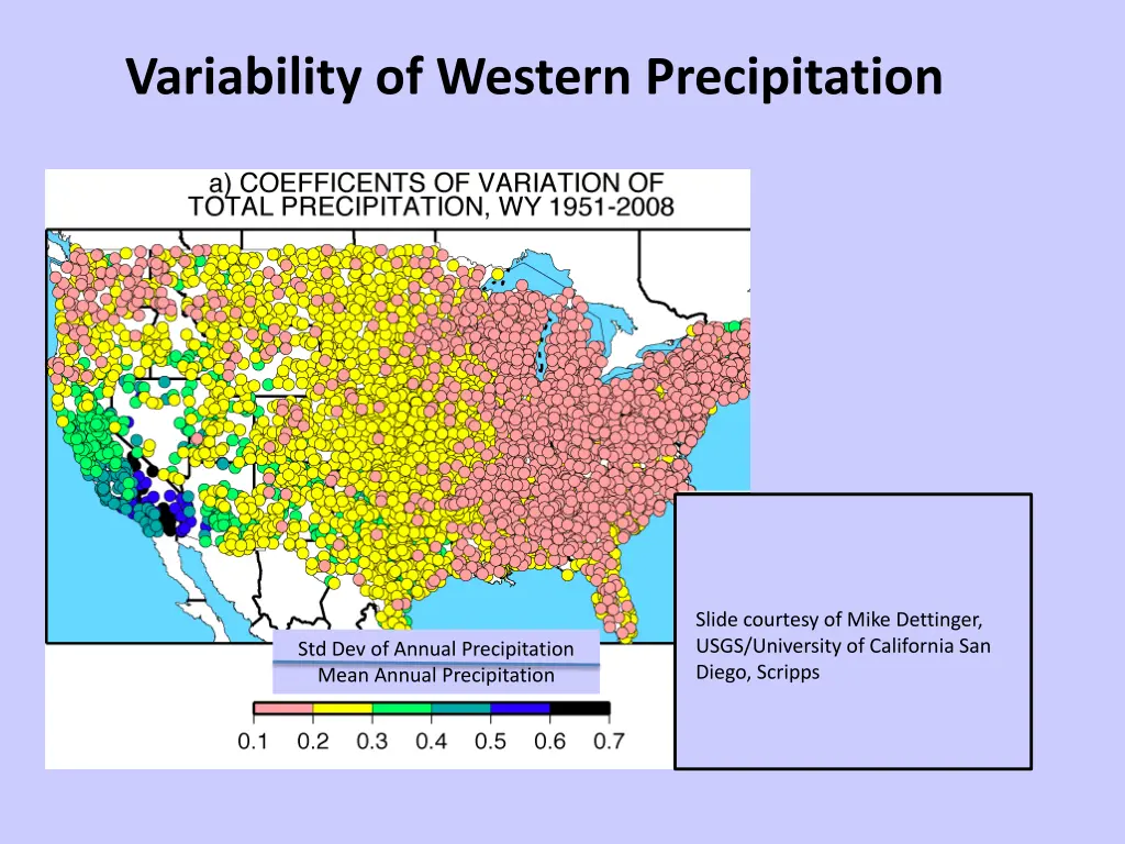 variability of western precipitation