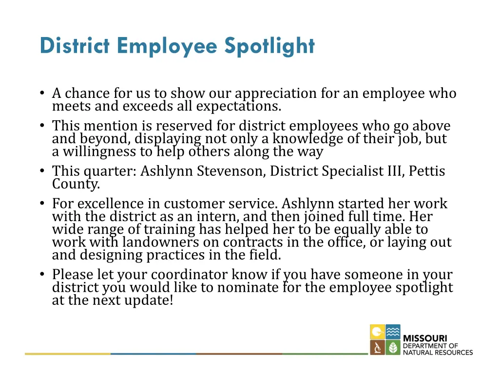district employee spotlight