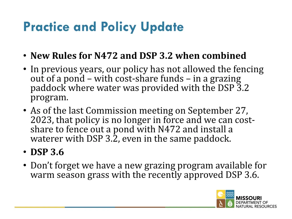 practice and policy update