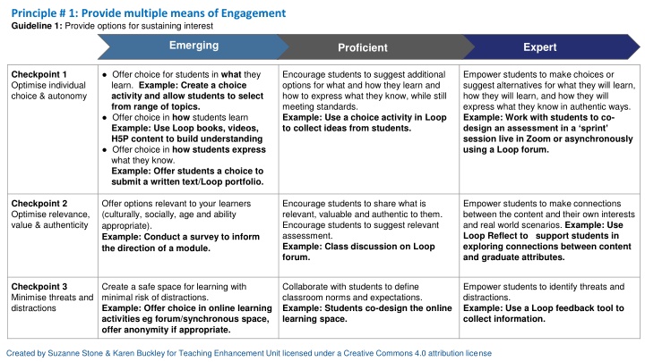 principle 1 provide multiple means of engagement