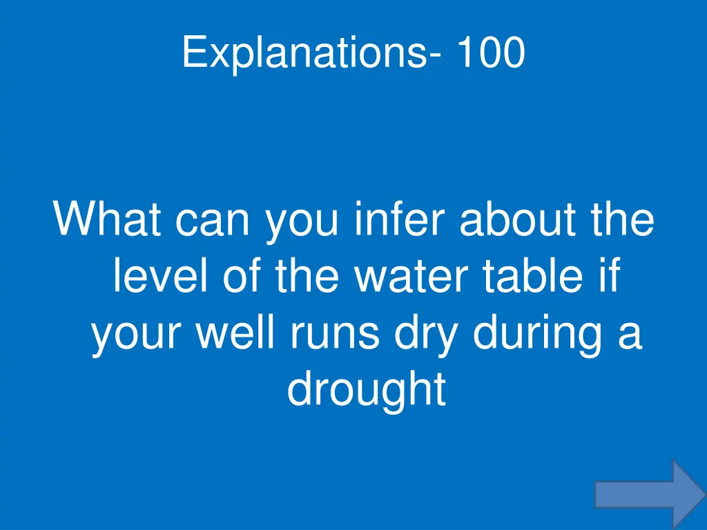 explanations 100