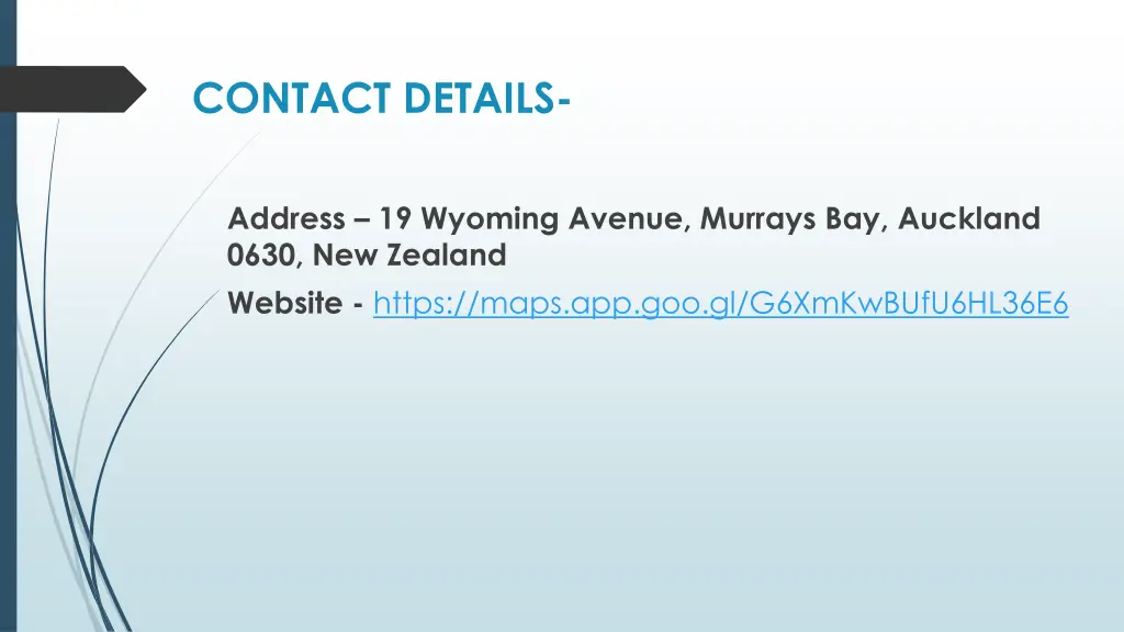 contact details