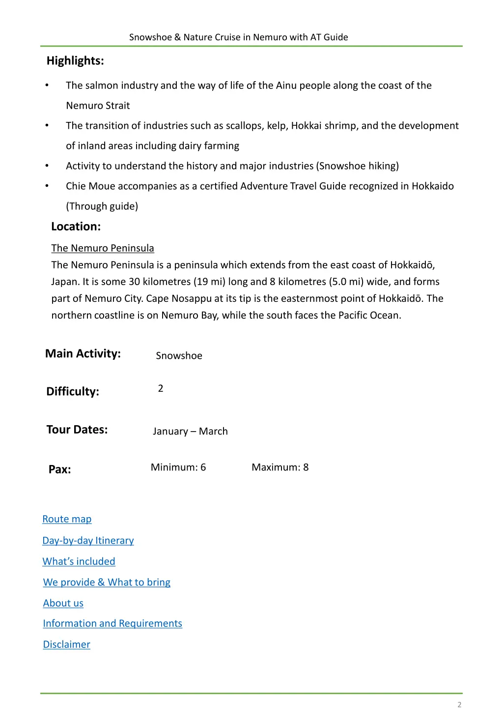 snowshoe nature cruise in nemuro with at guide 1