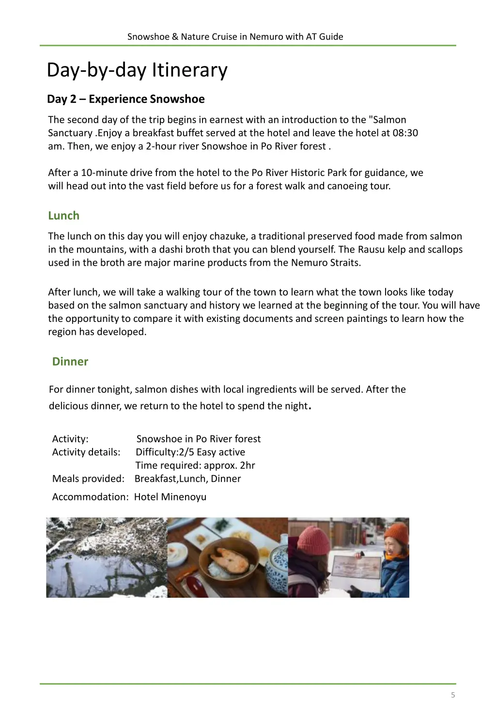 snowshoe nature cruise in nemuro with at guide 4