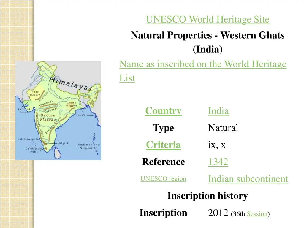 unesco world heritage site natural properties