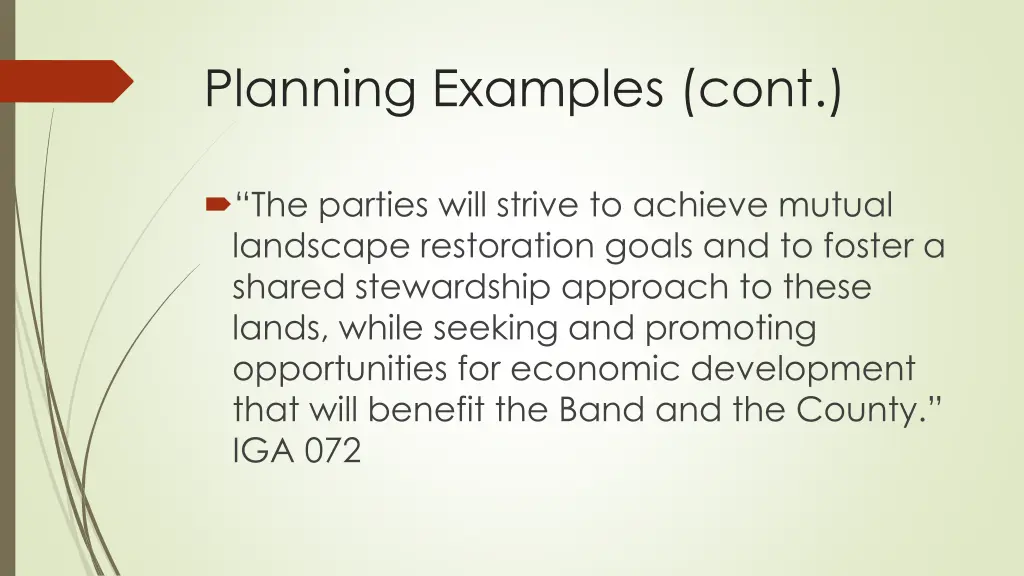 planning examples cont 1
