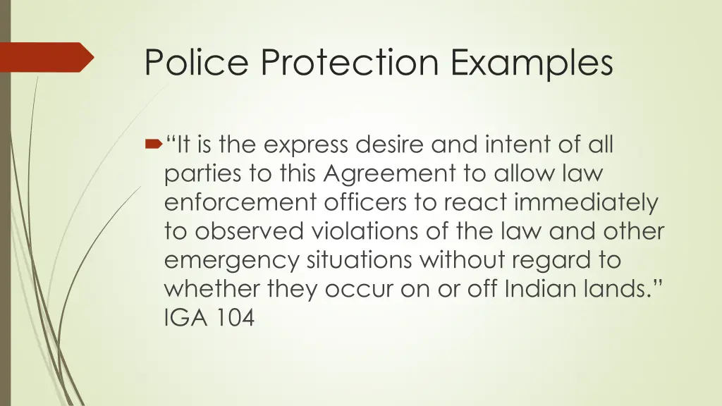 police protection examples