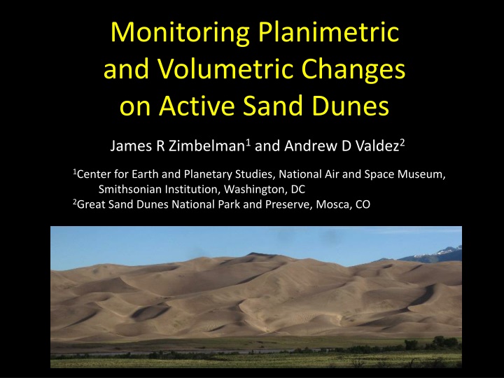 monitoring planimetric and volumetric changes