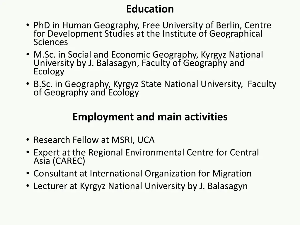 education