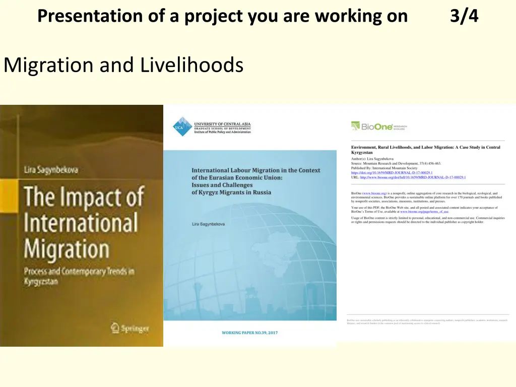 presentation of a project you are working on 1