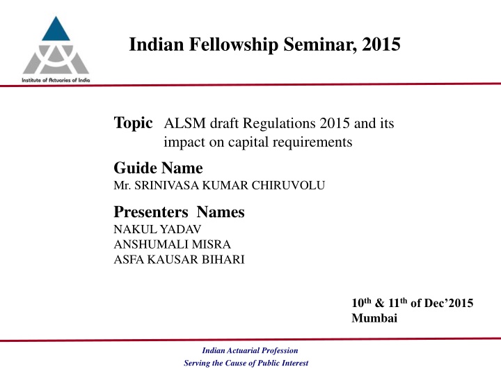 indian fellowship seminar 2015