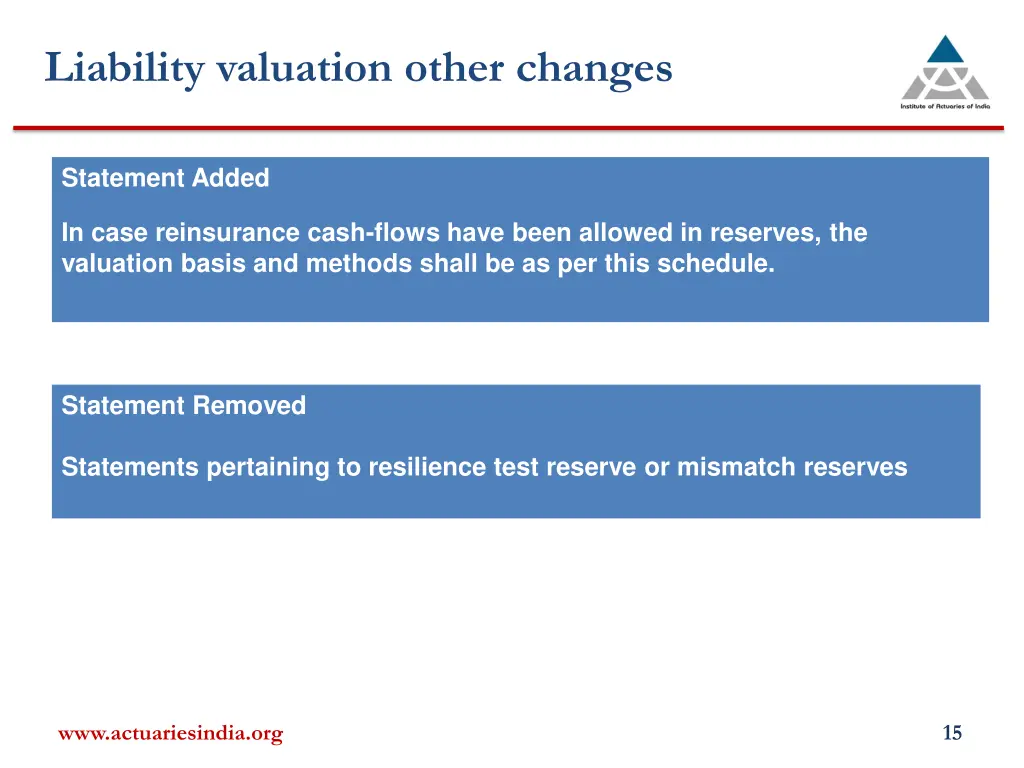 liability valuation other changes 1
