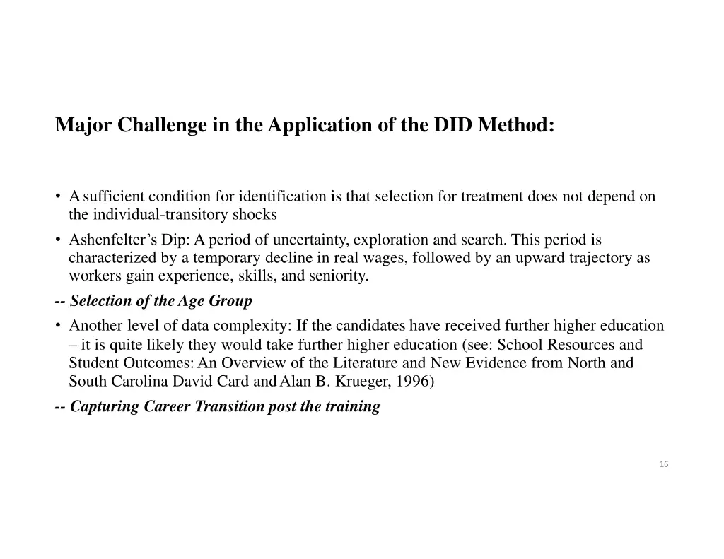 major challenge in theapplication