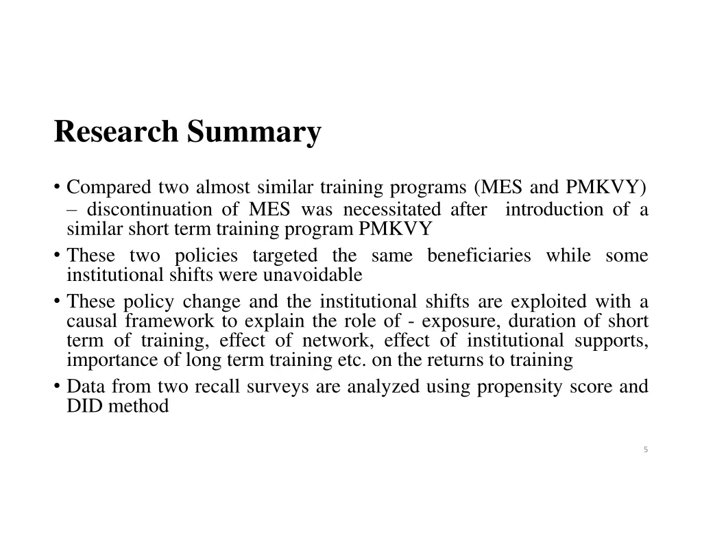 research summary
