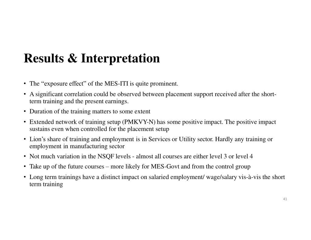 results interpretation