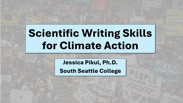 scientific writing skills for climate action