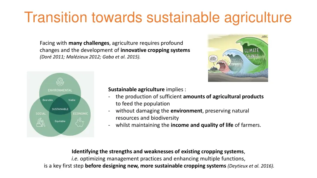 transition towards sustainable agriculture