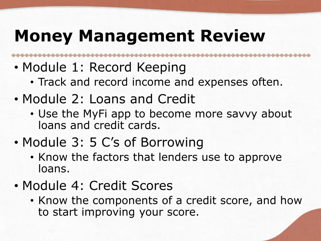 money management review