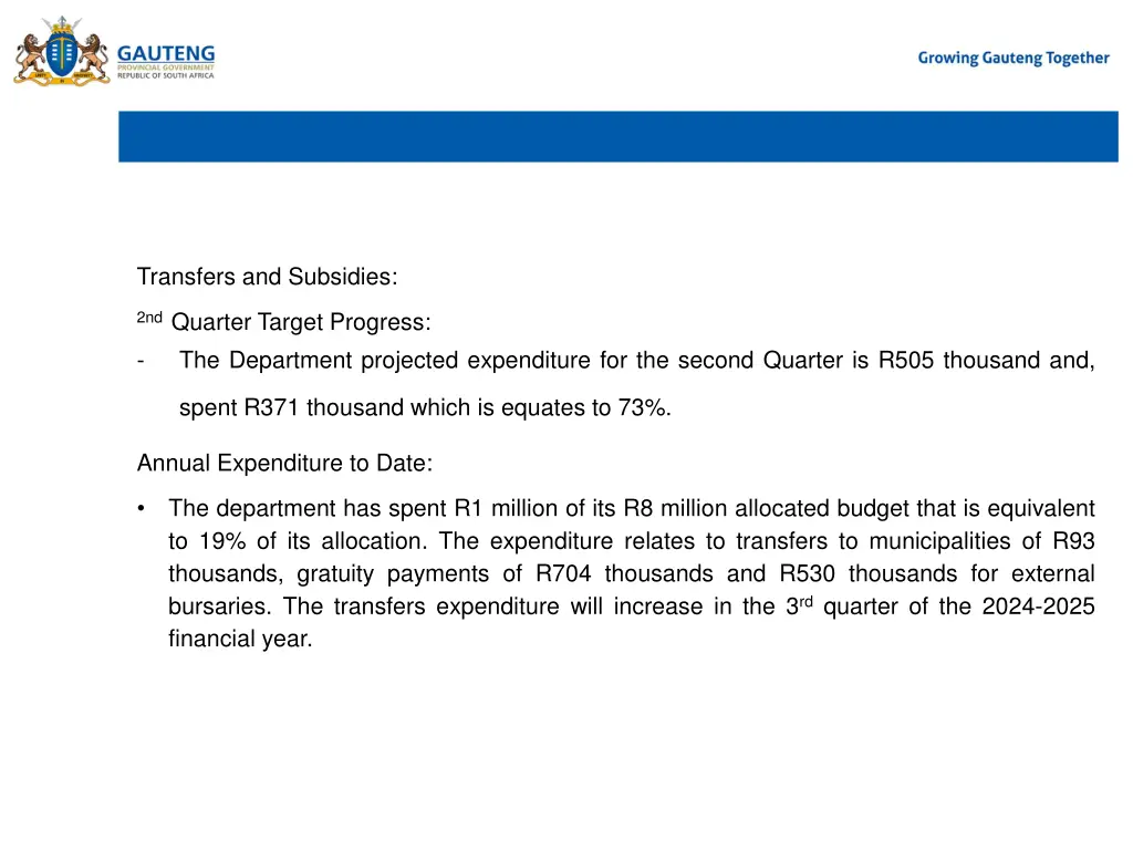 brief summary of the under over expenditure 4