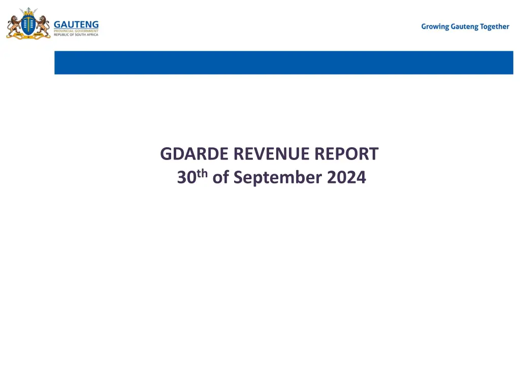gdarde revenue report 30 th of september 2024