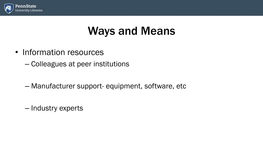 ways and means 1