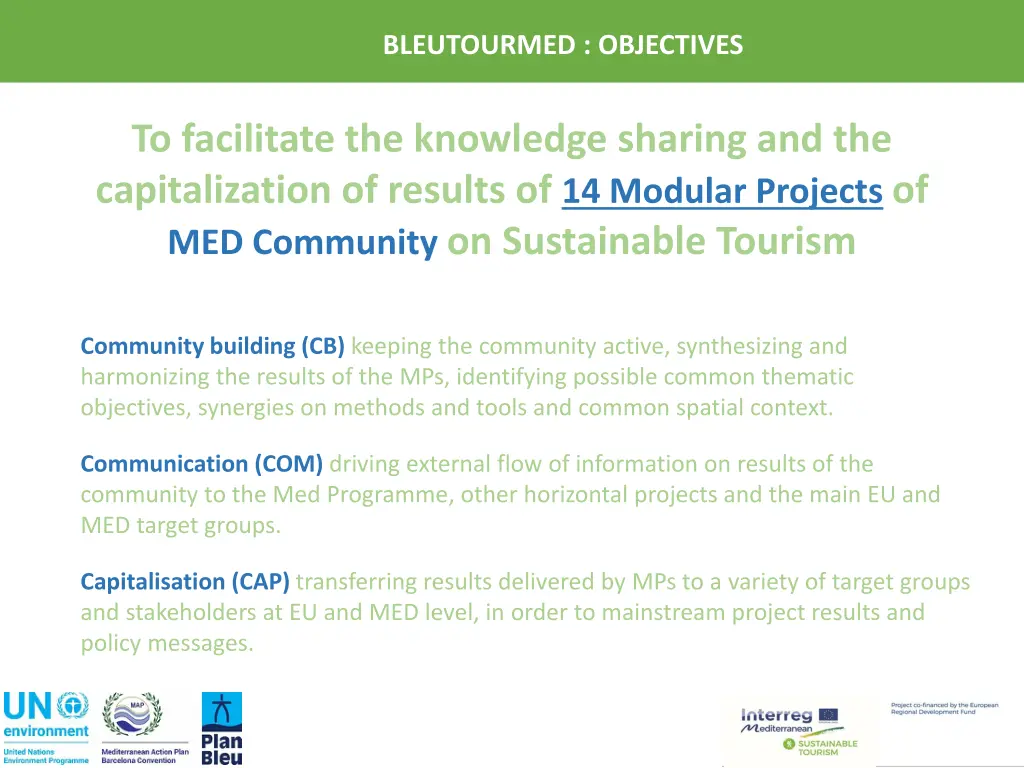 bleutourmed objectives