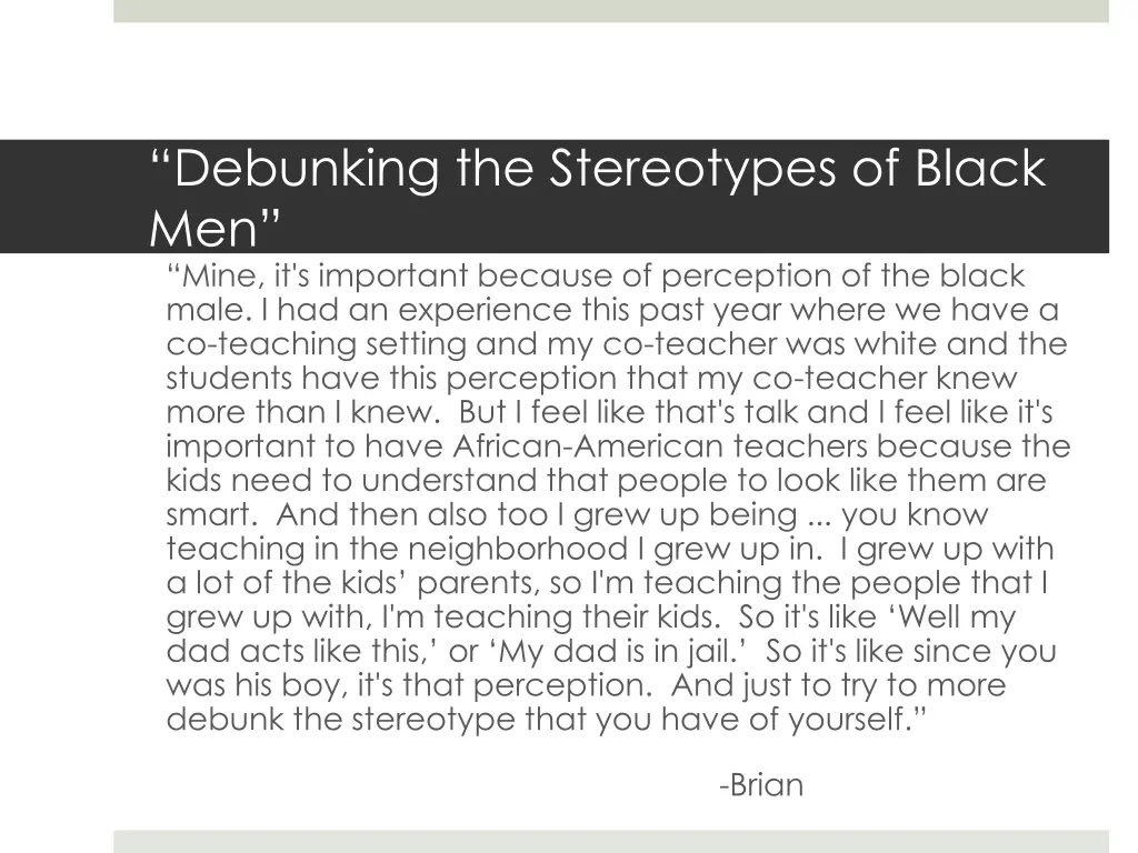 debunking the stereotypes of black men mine