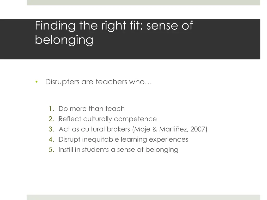 finding the right fit sense of belonging