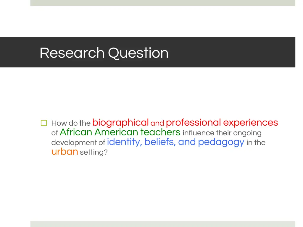 research question