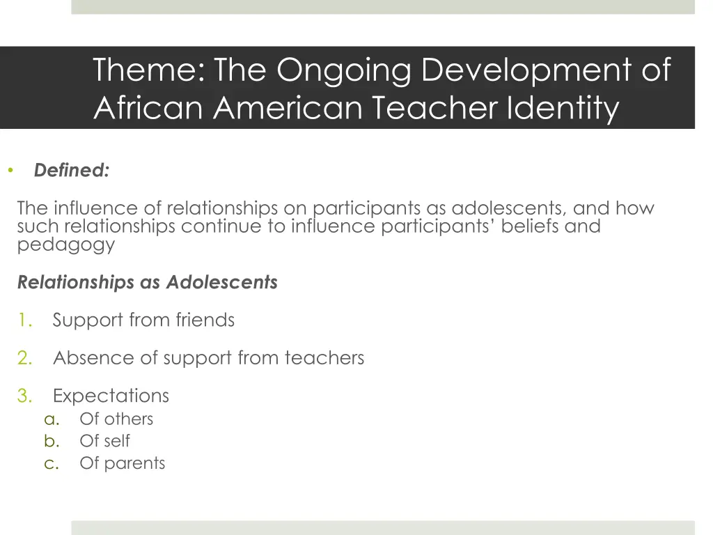 theme the ongoing development of african american