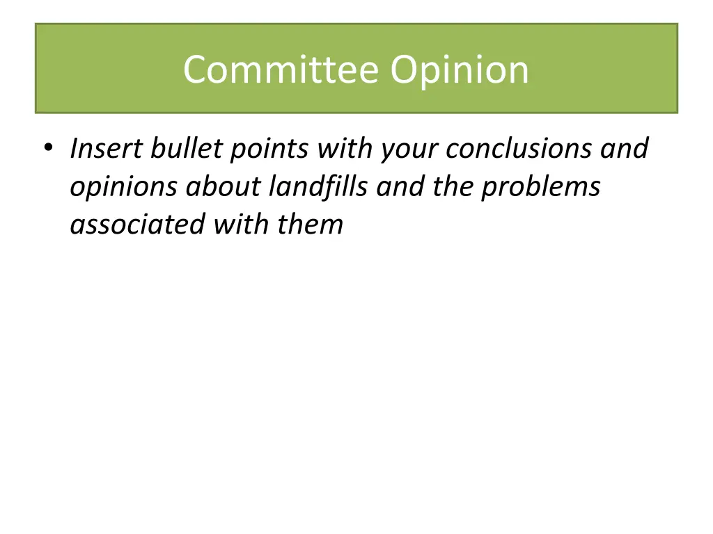committee opinion