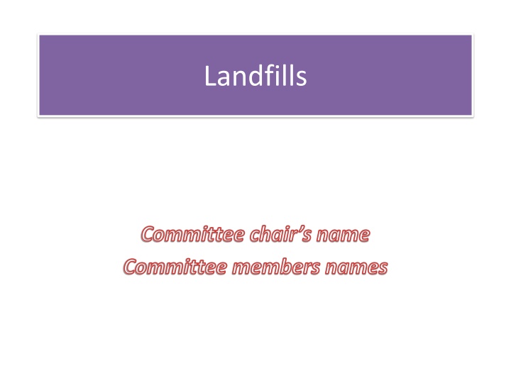 landfills