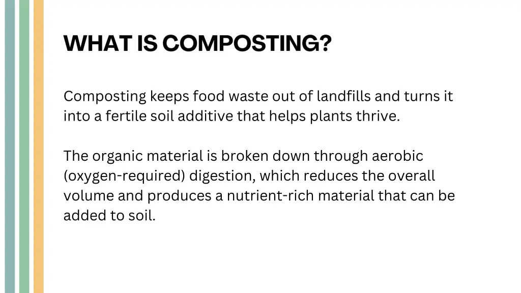 composting keeps food waste out of landfills