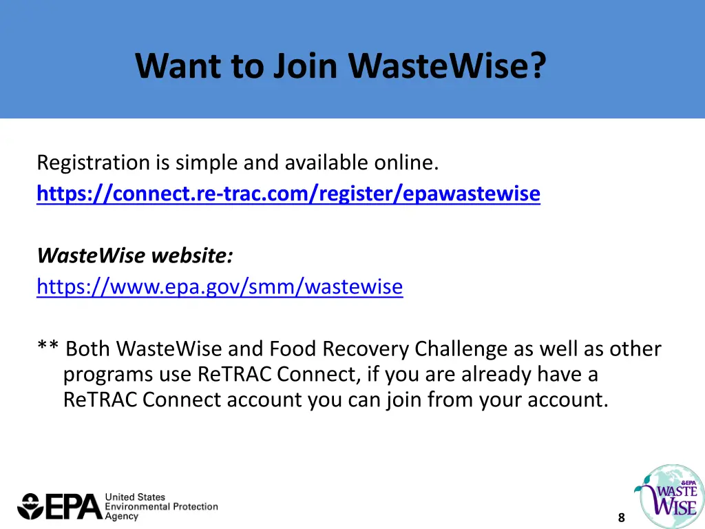 want to join wastewise